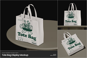 Tote Bag Display Mockup, a Merchandise Mockup by Permadi Creative
