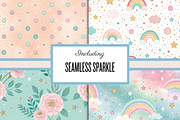 Pastel Glitter Ombre Digital Papers, a Pattern Graphic by Neon Studio (Thumbnail 2 of 6)