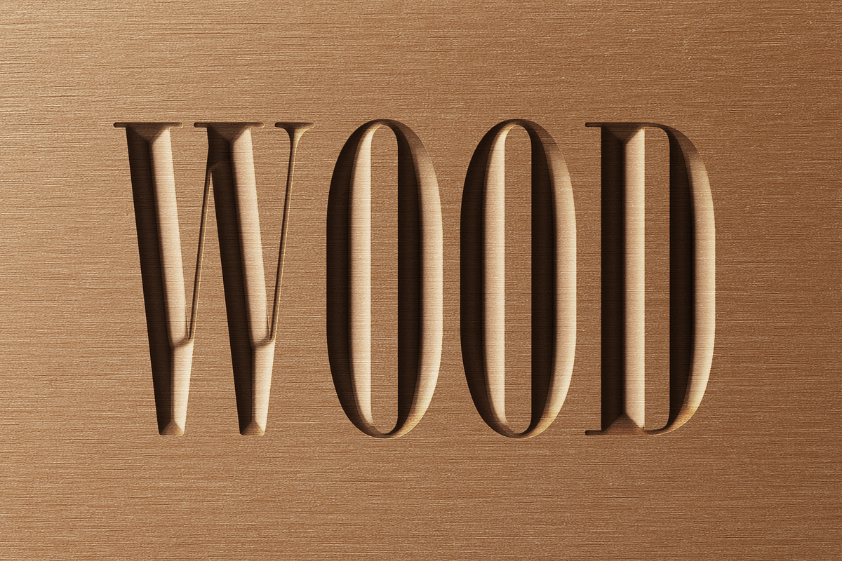 Carved Wood Text Mockup Template, a Mockup by Trot (Photo 2 of 5)