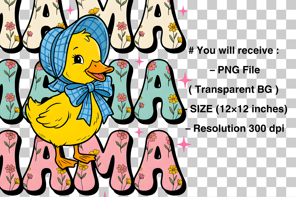 Mama Duck Bow Png, a Graphic by Clipart Bloom (Photo 3 of 3)