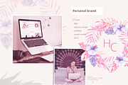 Sunset in the Tropics graphic set., a Decorative Illustration by Dinkoobraz (Thumbnail 5 of 9)