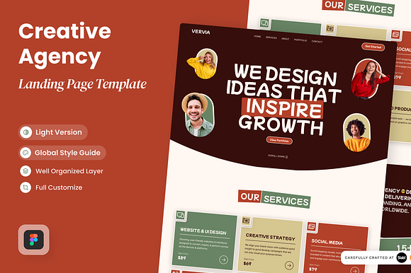 Vervia-Creative Agency Landing Page preview 5