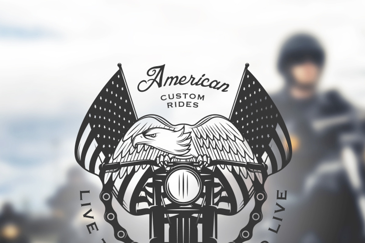 Vintage motorcycle emblems, an Illustration by 1baranov (Photo 3 of 3)