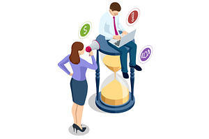 Isometric business concept with, a Finance Illustration by Golden Sikorka