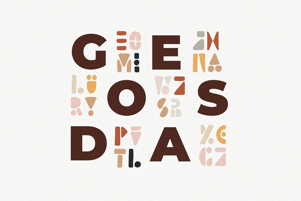 Lion Card | Handmade Geometric Font preview 4