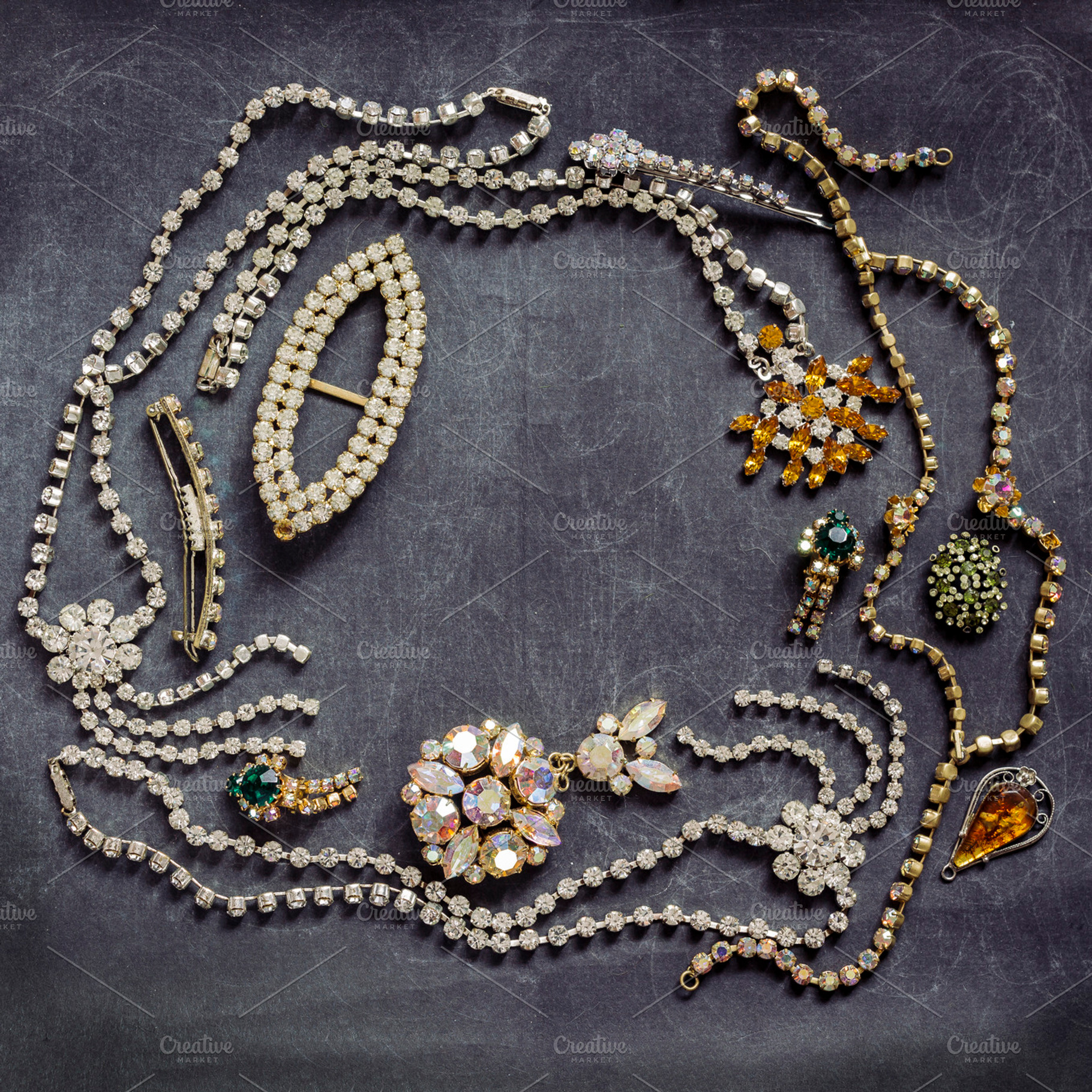 Glossy Jewelry on a dark background, a Beauty & Fashion Photo by LidiaP