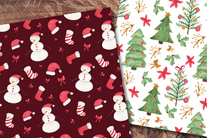 Christmas Watercolor Papers