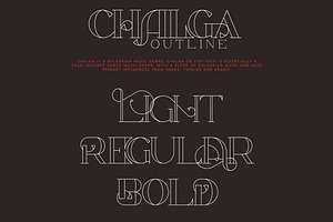 Chalga Outline - Serif Typeface