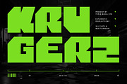 Krugerz - Futuristic Bold Sans, a Font by Typia Nesia (Thumbnail 1 of 12)