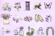 Soft Lavender Spring Clipart, an Illustration by NadiaTheronArt (Thumbnail 2 of 5)