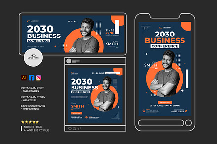 Social media template design set, a Social Media Template by Tanmoy Topu