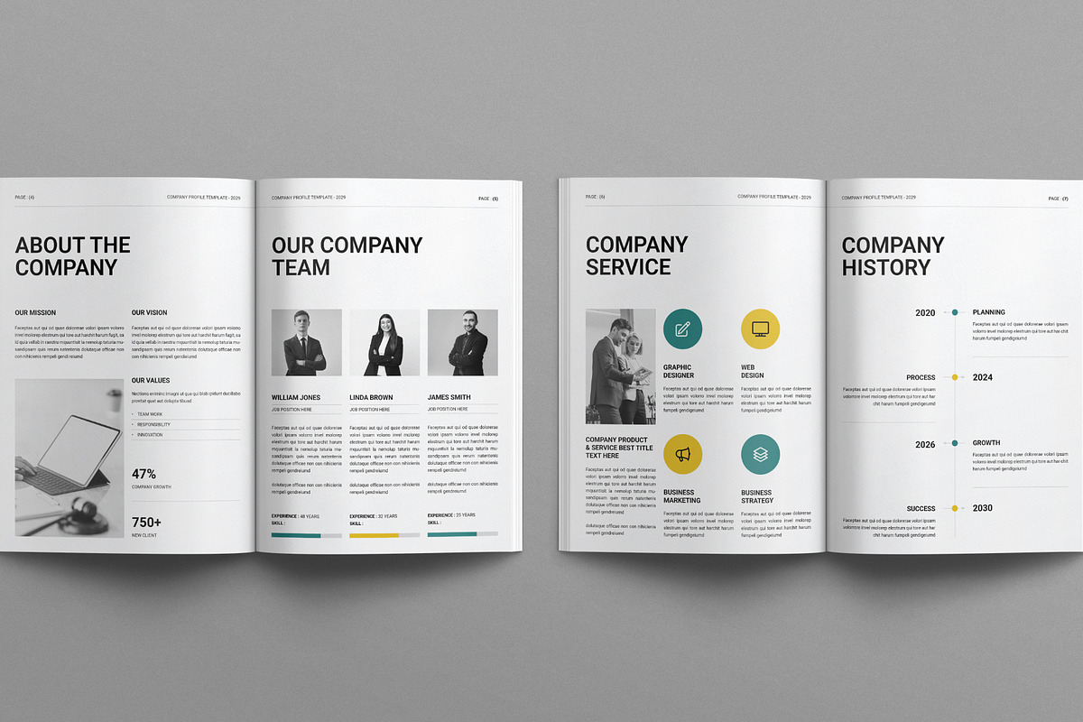 Company Profile Template, a Brochure Template by E-Type (Photo 3 of 7)