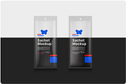 Transparent Sachet Mockup, a Packaging Mockup by Reformer Mockup (Thumbnail 1 of 4)