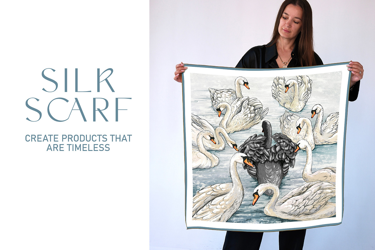 Silk Scarf Dark Elegance, a Wallpaper Graphic by Natalia0307 (Photo 4 of 7)