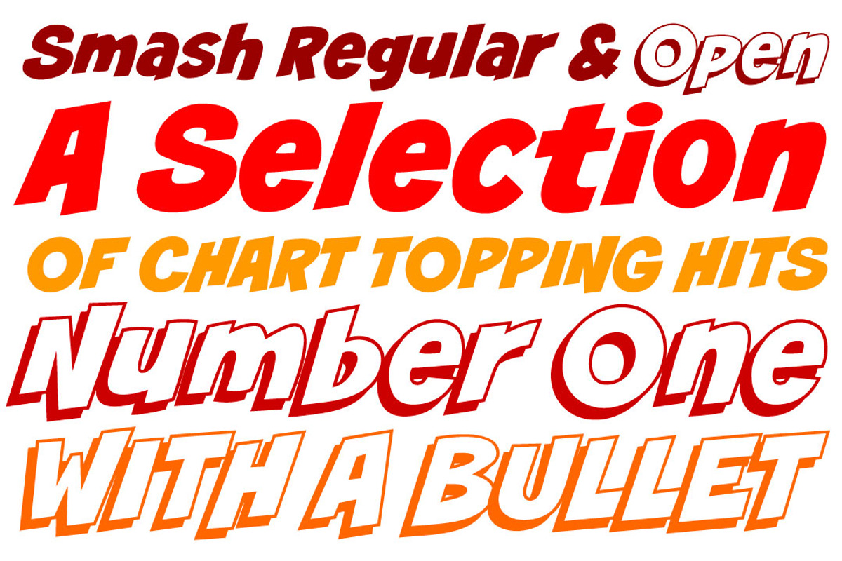 Smash - a big, loud comic book font! preview 2