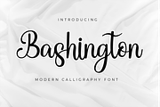 Bashington - Sweet Script Font, a Script Font by Motokiwo (Thumbnail 1 of 12)