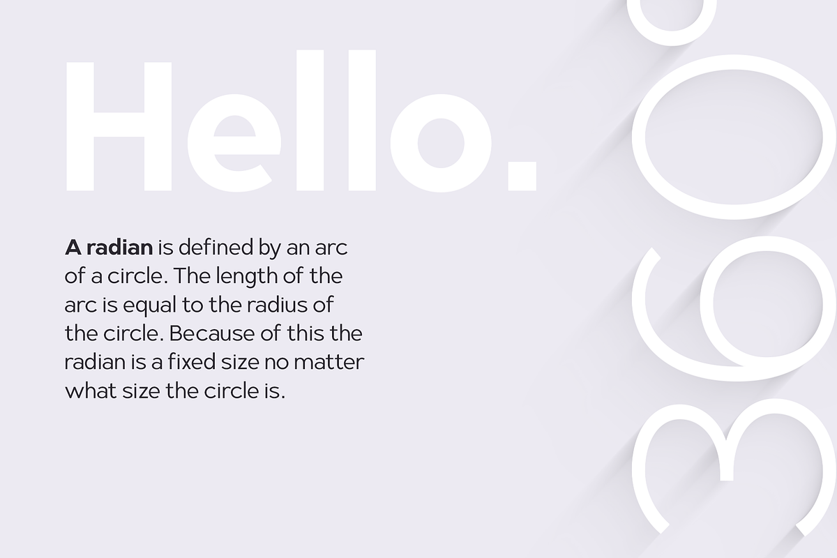 Radian | A Geometric Sans Serif, a Sans Serif Font by Ayca Atalay (Photo 2 of 10)