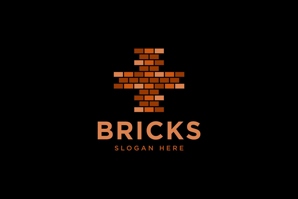 Bricks Cross Logo, a Branding & Logo Template by Buqancreative (Photo 2 of 2)