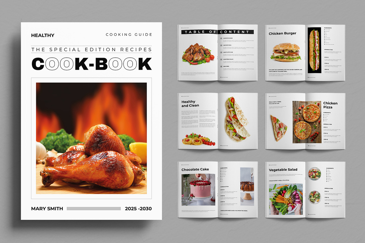 Cook Book Template Layout