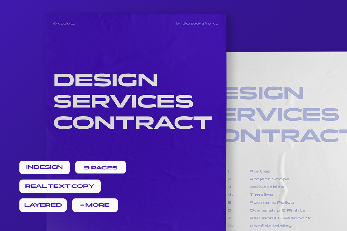 The Designer's Contract Template, a Templates & Theme by @creative.franco (Photo 1 of 5)