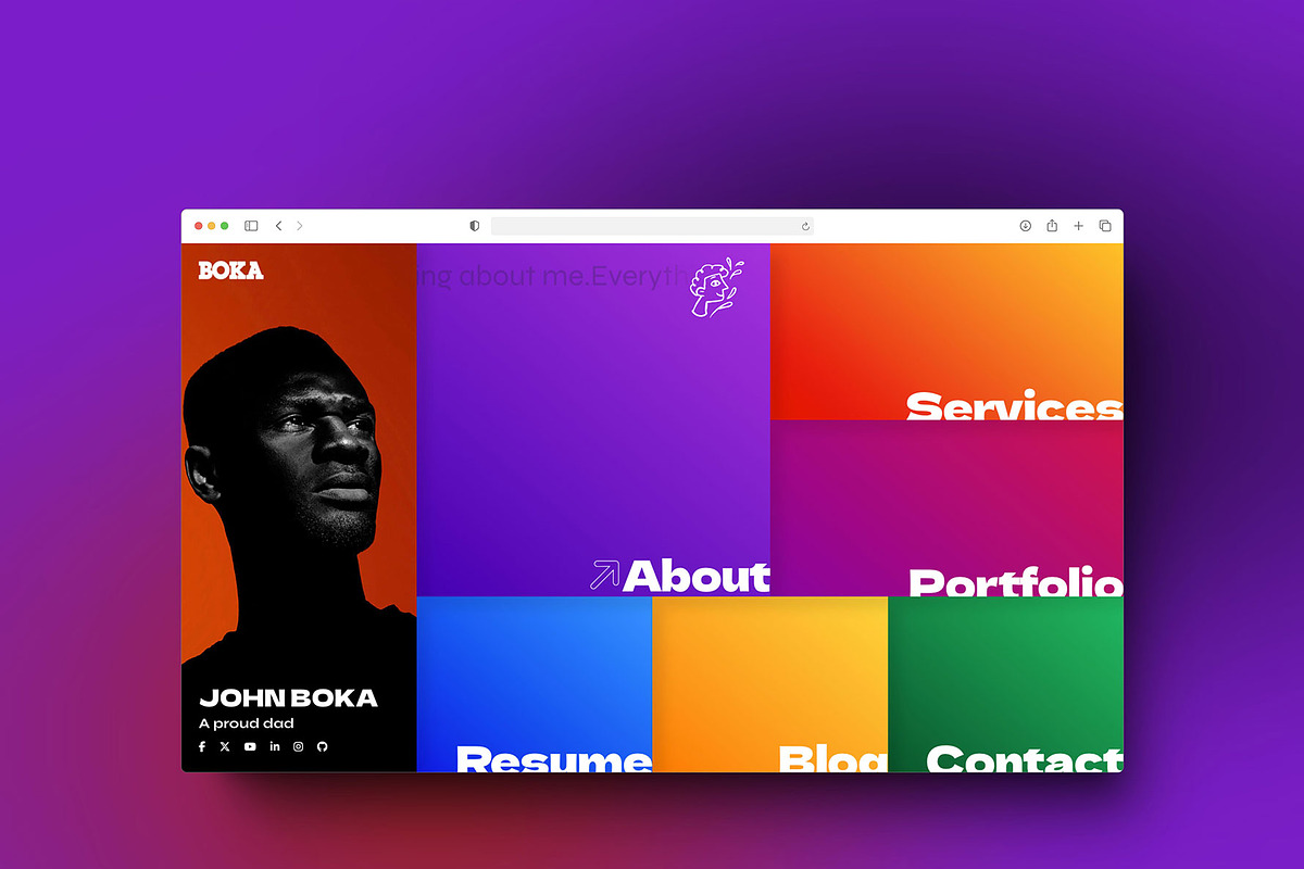 Boka - portfolio and resume template, a Bootstrap Template by SLICEmyPAGE (Photo 5 of 13)
