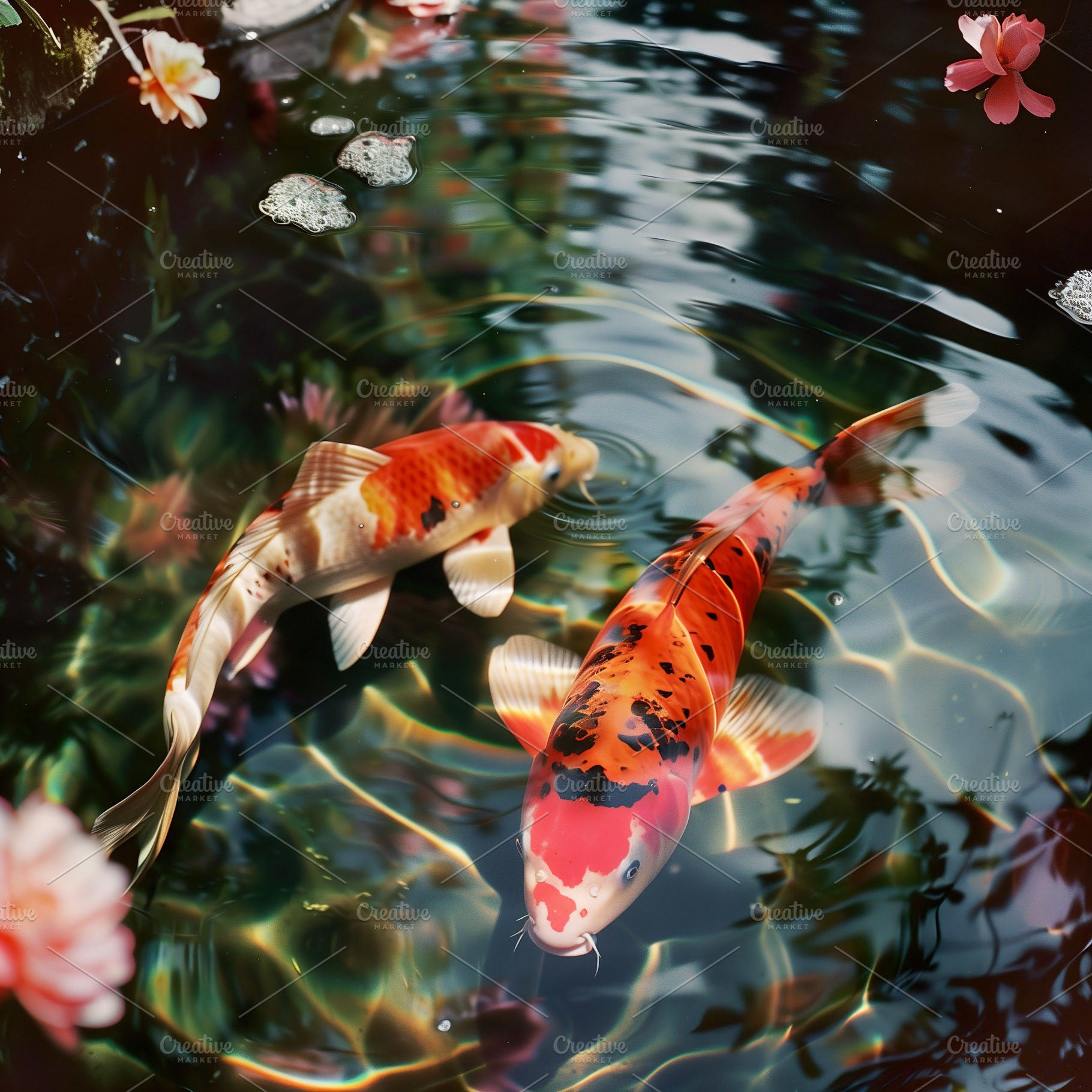 Beautiful Koi Pond, an Animal Photo by k.tay
