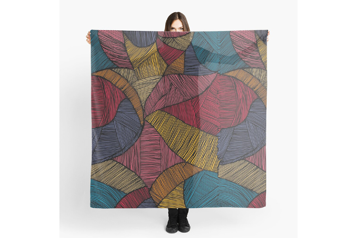 Echo Threads – Abstract Geometric, a Texture Illustration by kraalikaacreations (Photo 6 of 8)