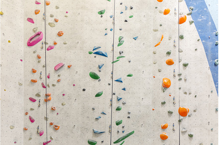 Colorful High rock climbing wall., a Sports & Recreation Photo by nunezimage