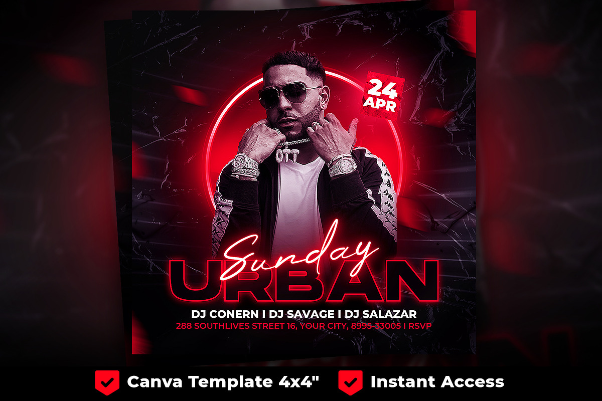 Party Flyer, Canva Club Flyer, a Flyer Template by FLYERHIVE (Photo 1 of 3)