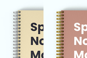 Spiral Notebook Mockup A4 - 8 Views