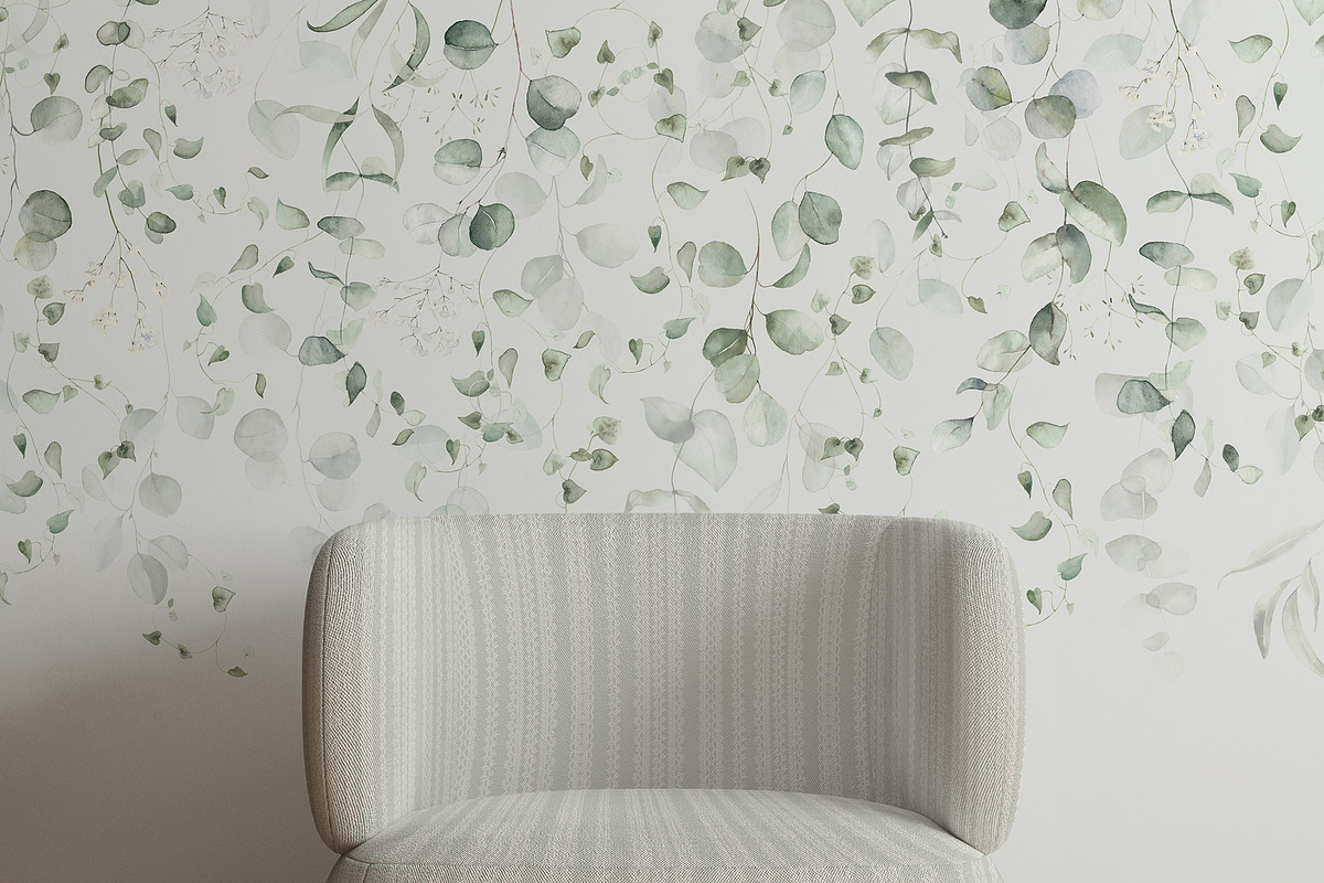 Watercolor Eucalyptus Green Floral, a Decorative Illustration by Veris Studio (Photo 15 of 20)