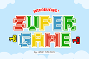 Super Game - Games Font Types, a Font by KiddoGlyphs Studio (Thumbnail 1 of 4)
