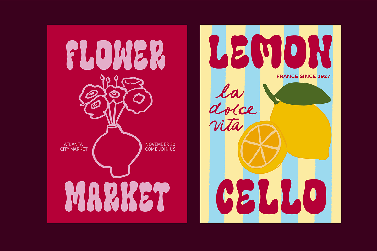 Very Wavy Playful Chunky Font, a Handwritten Font by Darla Studio (Photo 4 of 14)