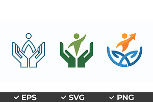 Human Growth Care Vector Logos, an Object Graphic by Artonix