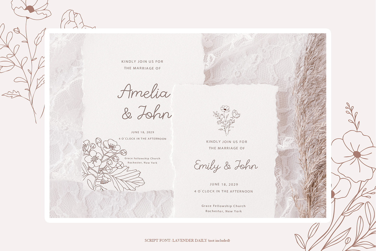 Wildflower Dreams Font & Flowers, a Handwritten Font by Kaya Fonts (Photo 3 of 20)