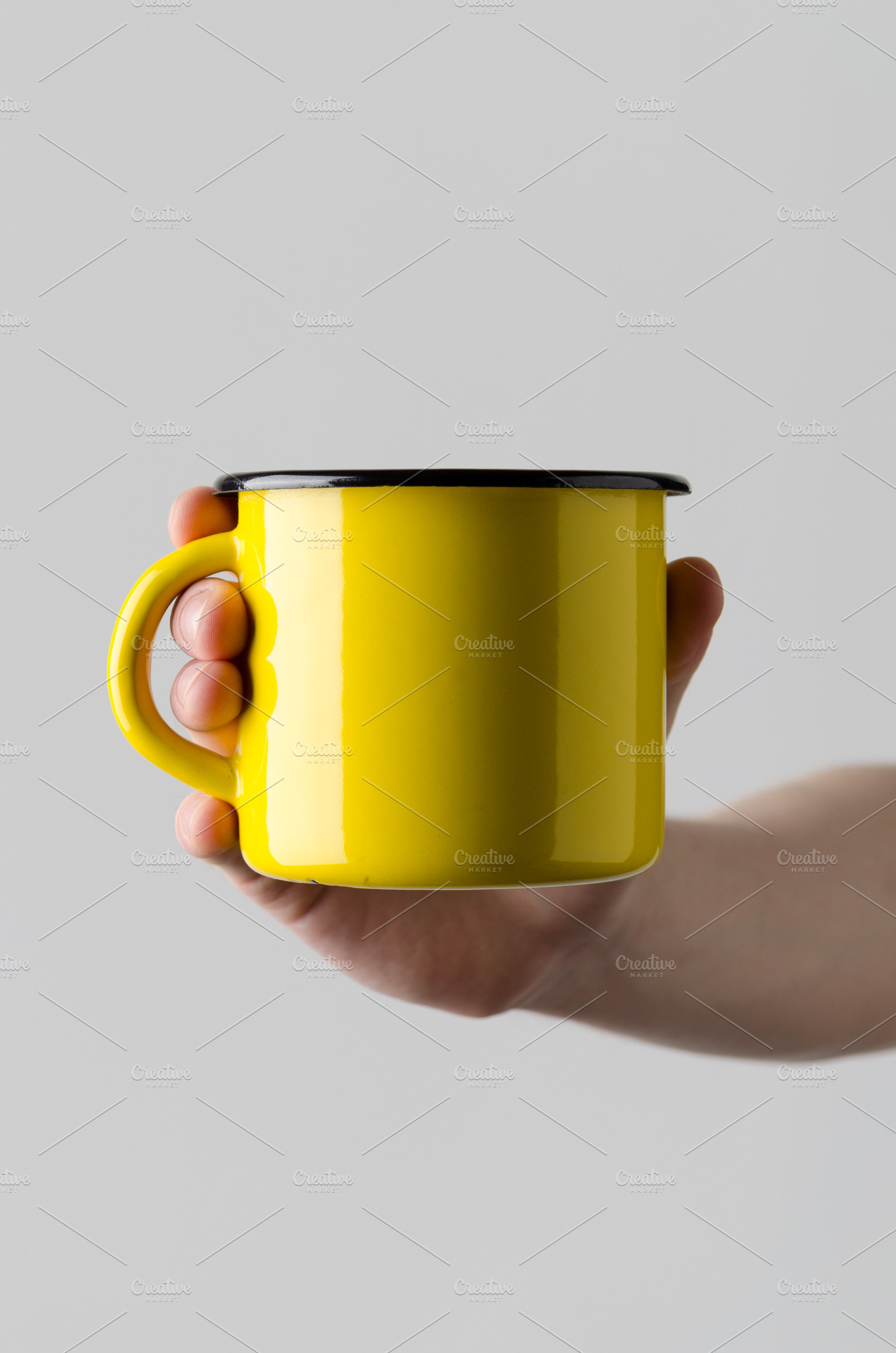 Enamel mug mockup JPEG, a Food & Drink Photo by Shablon