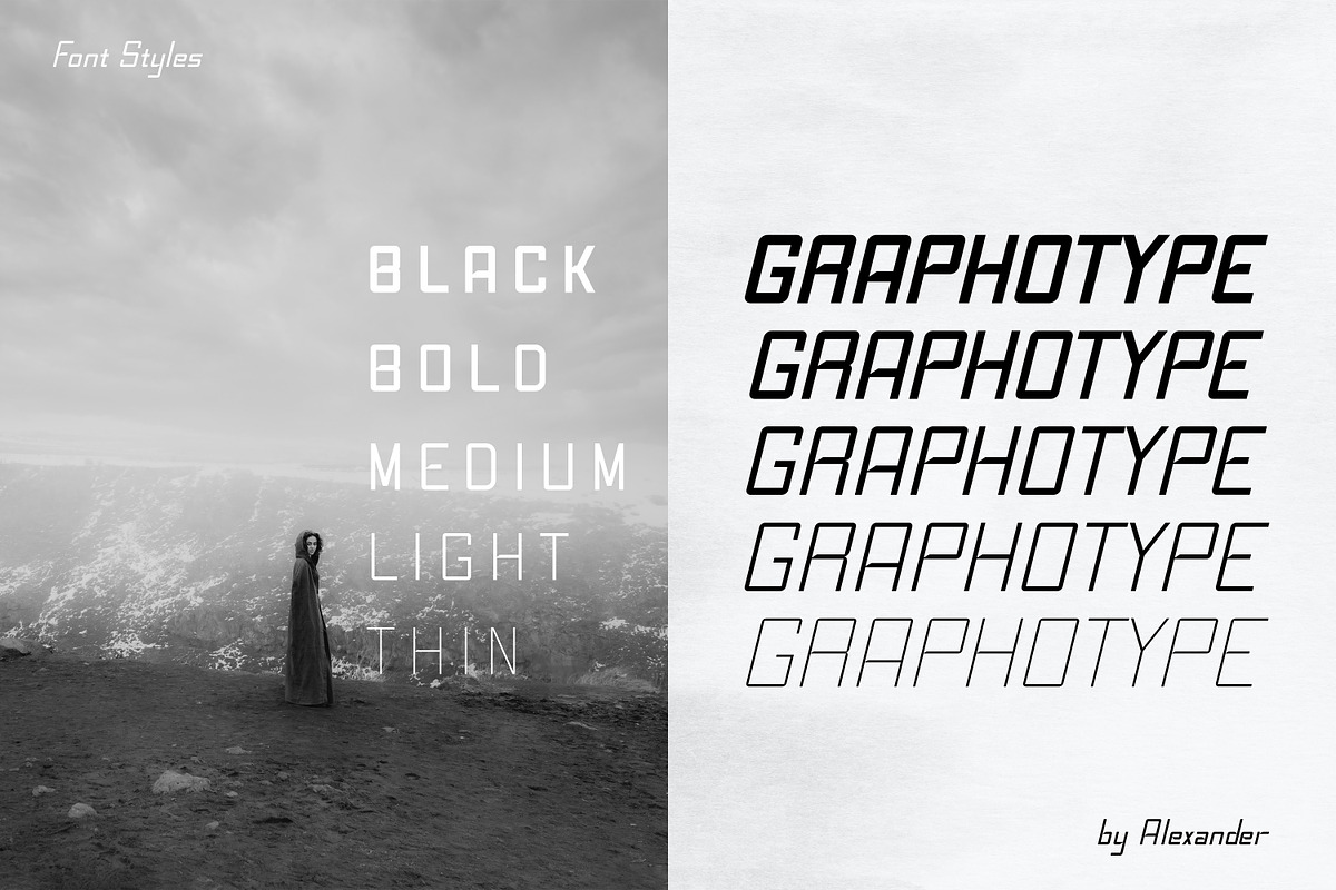 Graphotype Vintage Font, a Sans Serif Font by alexandeerco (Photo 3 of 7)