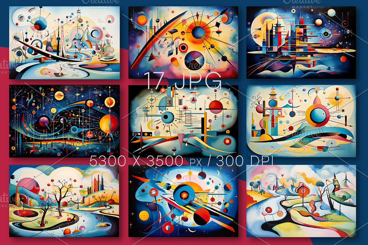 Abstractions in Wassily Kandinsky, a Decorative Illustration by KENO Mascots (Photo 2 of 5)