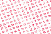 200 Valentine Icons Set, an Emoji Icon by Creative Perspective (Thumbnail 6 of 6)