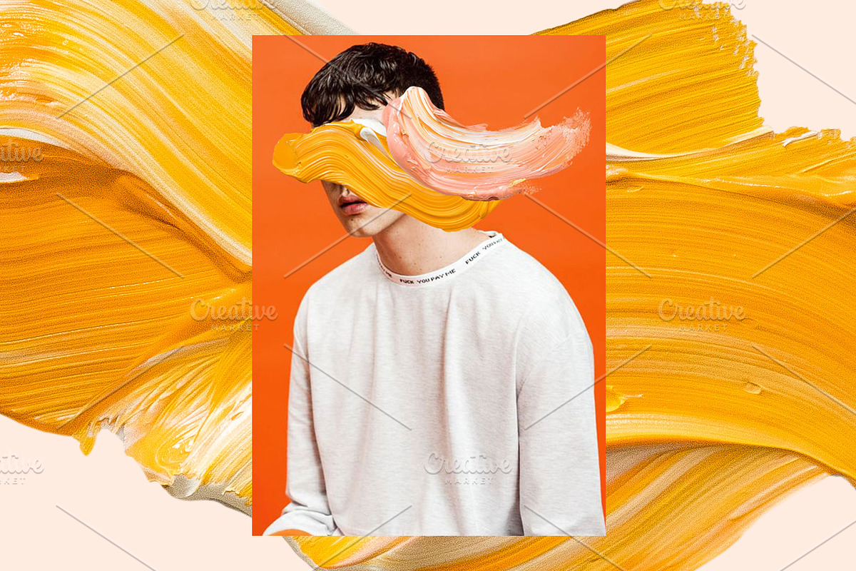 Paint Strokes - Orange Cream, a Graphic by AestheticDomain (Photo 6 of 6)