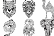 45 Mandala Animal Illustrations, a Graphic by WarmSoftAndCozy (Thumbnail 9 of 9)