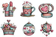 Coquette New Year's Clipart, an Illustration by CreationArt (Thumbnail 3 of 5)