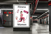 Fitness Women Clipart Set, a Sport Illustration by IrynaPanashii (Thumbnail 5 of 6)
