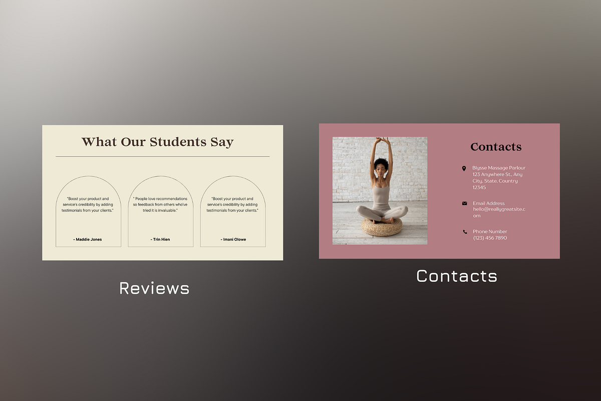 Yoga studio Canva website Template, a Websites & App Template by Amiraliya (Photo 4 of 5)