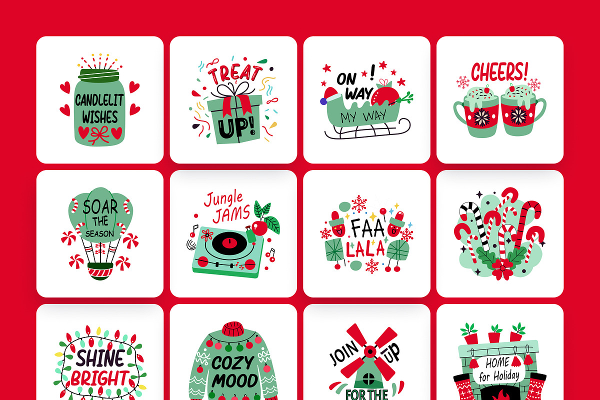 Christmas Stickers, an Emoji Icon by Brickclay (Photo 8 of 9)