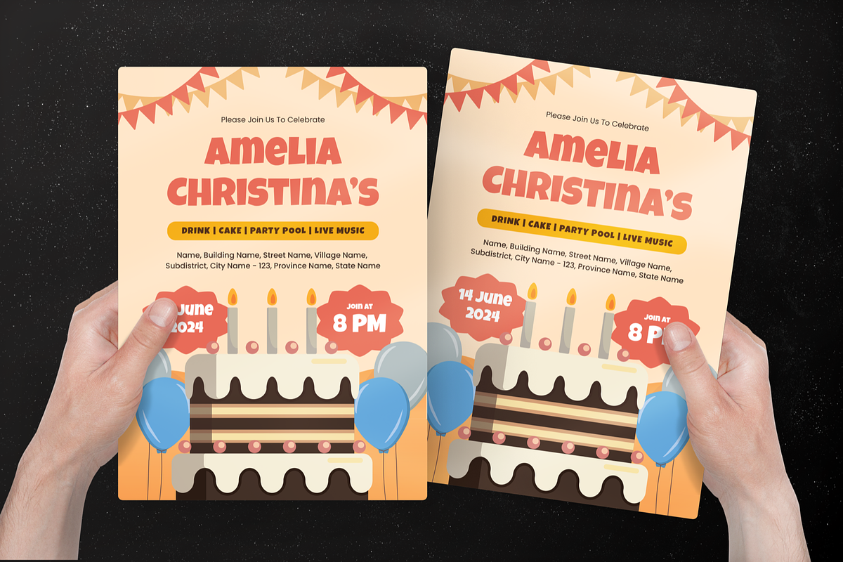 Cake Lover Birthday Party, an Invitation Template by Annora Studio (Photo 4 of 4)
