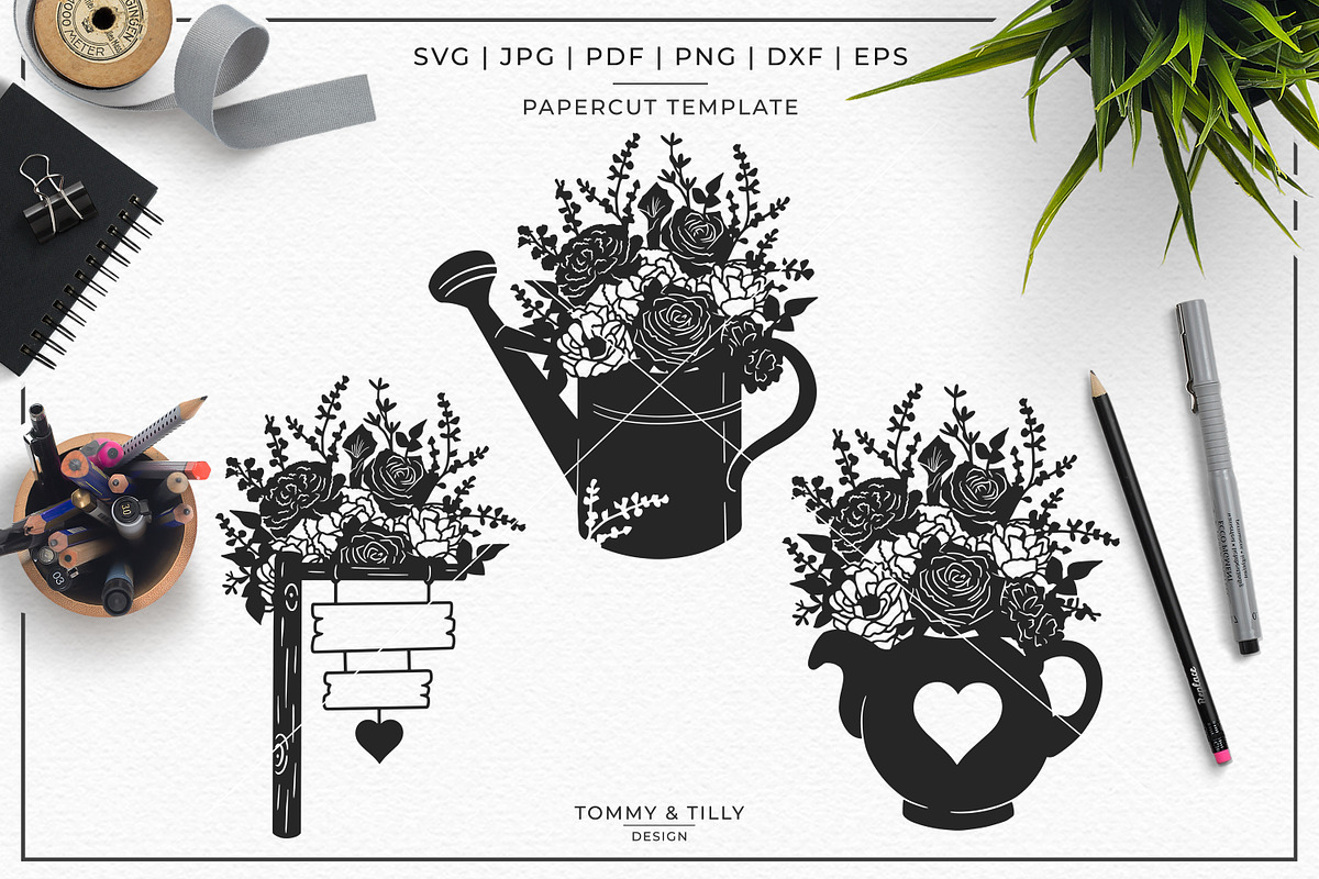 Romantic Floral Bundle - Overlay SVG, an Illustration by Tommy & Tilly Design (Photo 4 of 5)