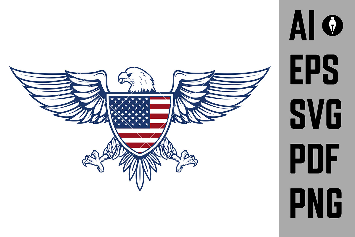 Set of the USA labels with eagles AI, a Branding & Logo Template by Vectorhight (Photo 4 of 8)