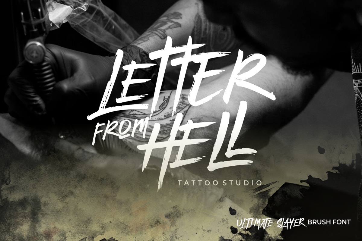 ULTIMATE SLAYER - Handbrush Font preview 4