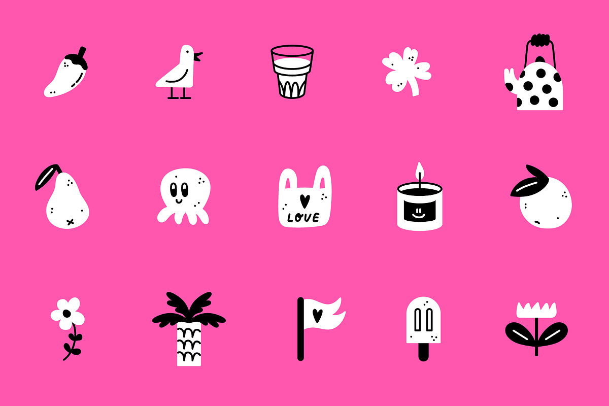 CUTE! Vector Doodle Set, an Illustration by katieromanoff_art (Photo 9 of 11)
